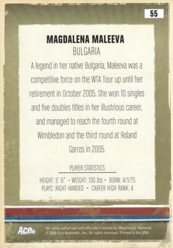 2006 Ace Authentic Heroes & Legends #55 Magdalena Maleeva Back