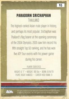 2006 Ace Authentic Heroes & Legends #93 Paradorn Srichaphan Back