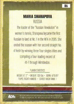 2006 Ace Authentic Heroes & Legends #86 Maria Sharapova Back
