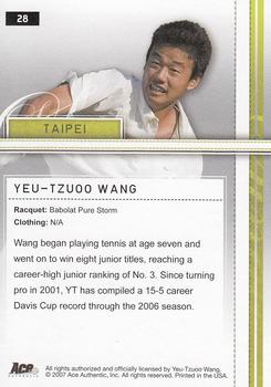 2007 Ace Authentic Straight Sets #28 Yeu-Tzuoo Wang Back