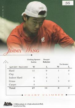 2008 Ace Authentic Match Point #36 Jimmy Wang Back