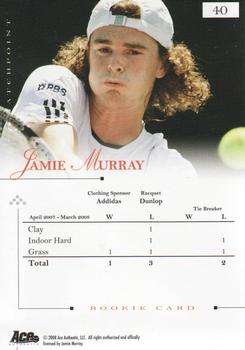 2008 Ace Authentic Match Point #40 Jamie Murray Back