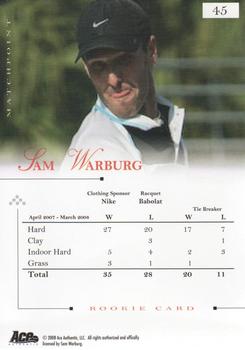 2008 Ace Authentic Match Point #45 Sam Warburg Back
