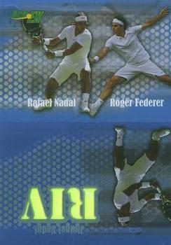 2011 Ace Authentic EX #DM2-5 Rafael Nadal / Roger Federer Front