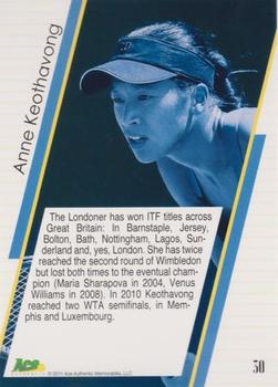 2011 Ace Authentic EX #30 Anne Keothavong Back
