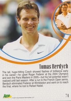 2011 Ace Authentic EX #74 Tomas Berdych Back