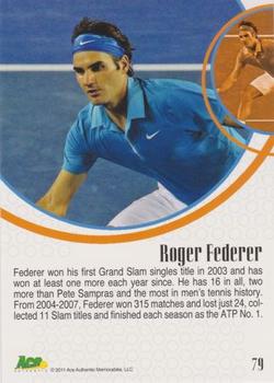2011 Ace Authentic EX #79 Roger Federer Back