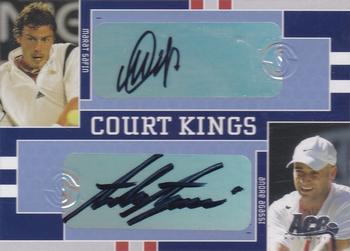 2005 Ace Authentic Signature Series - Court Kings Dual Autograph #CK-13 Marat Safin / Andre Agassi Front