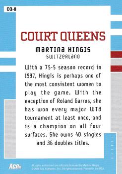 2005 Ace Authentic Signature Series - Court Queens #CQ-8 Martina Hingis Back