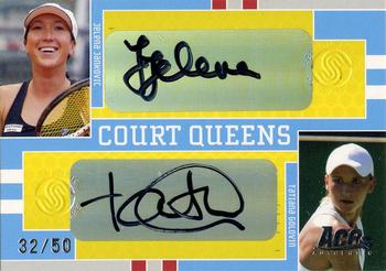 2005 Ace Authentic Signature Series - Court Queens Dual Autograph #CQ-13 Jelena Jankovic / Tatiana Golovin Front