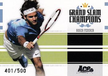 2005 Ace Authentic Signature Series - Grand Slam Champions #GS-1 Roger Federer Front