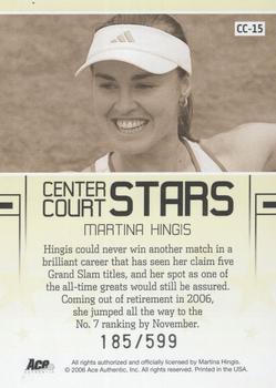 2006 Ace Authentic Grand Slam - Center Court Stars #CC-15 Martina Hingis Back