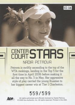 2006 Ace Authentic Grand Slam - Center Court Stars #CC-16 Nadia Petrova Back