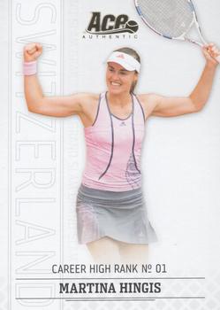 2006 Ace Authentic Grand Slam - Gold #15 Martina Hingis Front