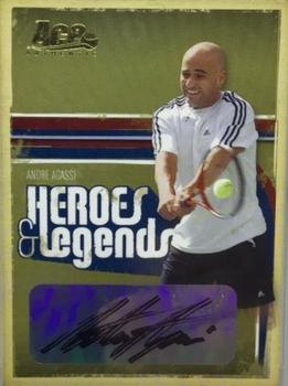 2006 Ace Authentic Heroes & Legends - Autograph Gold #1 Andre Agassi Front