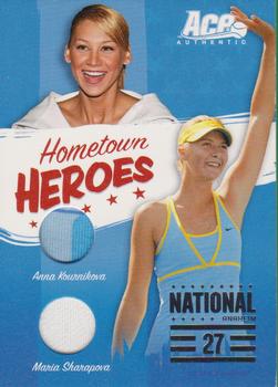 2006 Ace Authentic Heroes & Legends - Hometown Heroes Dual Jersey National Anaheim 27 #NAT-27 Anna Kournikova / Maria Sharapova Front