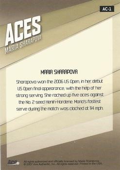 2007 Ace Authentic Straight Sets - Aces #AC-1 Maria Sharapova Back