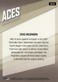 2007 Ace Authentic Straight Sets - Aces #AC-6 David Nalbandian Back