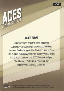 2007 Ace Authentic Straight Sets - Aces #AC-7 James Blake Back