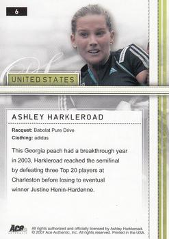 2007 Ace Authentic Straight Sets - Bronze #6 Ashley Harkleroad Back
