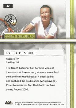 2007 Ace Authentic Straight Sets - Bronze #42 Kveta Peschke Back