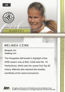 2007 Ace Authentic Straight Sets - Bronze #43 Melinda Czink Back
