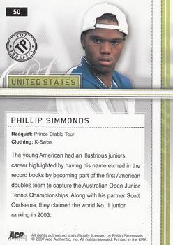 2007 Ace Authentic Straight Sets - Bronze #50 Phillip Simmonds Back