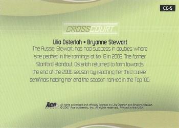 2007 Ace Authentic Straight Sets - Cross Court #CC-5 Lilia Osterloh / Bryanne Stewart Back