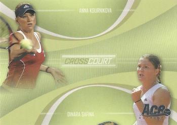 2007 Ace Authentic Straight Sets - Cross Court #CC-8 Anna Kournikova / Dinara Safina Front