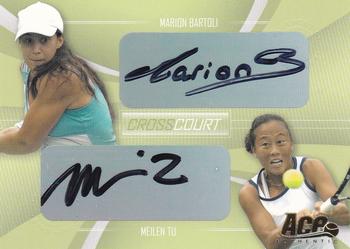 2007 Ace Authentic Straight Sets - Cross Court Autographs #CC-4 Marion Bartoli / Meilen Tu Front