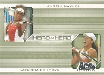 2007 Ace Authentic Straight Sets - Head to Head #HH-1 Katerina Bohmova / Angela Haynes Front