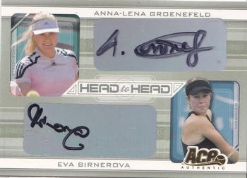 2007 Ace Authentic Straight Sets - Head to Head Autographs #HH5 Anna-Lena Groenefeld / Eva Birnerova Front