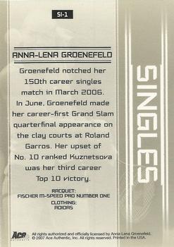 2007 Ace Authentic Straight Sets - Singles #SI-1 Anna-Lena Groenefeld Back