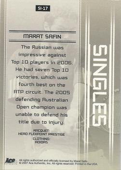 2007 Ace Authentic Straight Sets - Singles #SI-17 Marat Safin Back