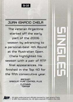 2007 Ace Authentic Straight Sets - Singles Autographs #SI10 Juan Ignacio Chela Back