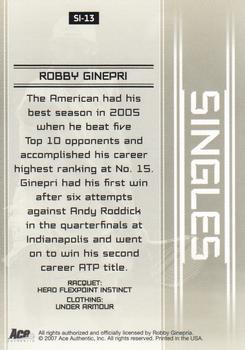 2007 Ace Authentic Straight Sets - Singles Autographs #SI13 Robby Ginepri Back