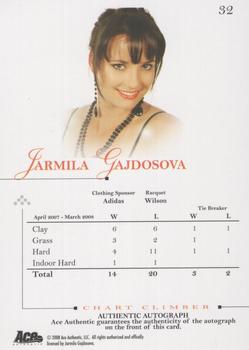 2008 Ace Authentic Match Point - Autographs #32 Jarmila Gajdosova Back
