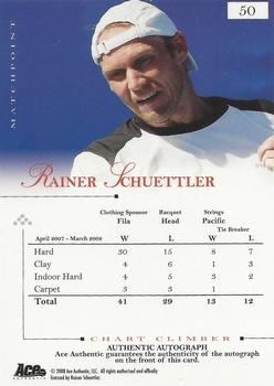 2008 Ace Authentic Match Point - Autographs #50 Rainer Schuettler Back