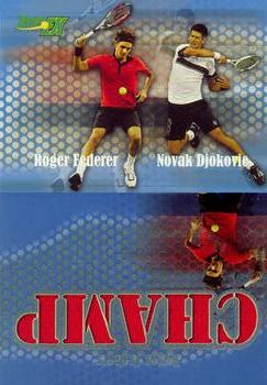 2011 Ace Authentic EX - Dual Memorabilia Booklets #DM3 Roger Federer / Novak Djokovic Front