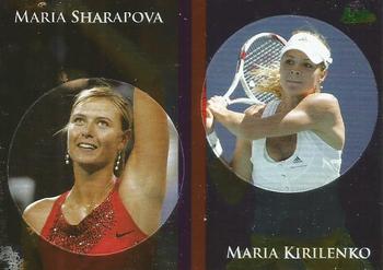 2011 Ace Authentic Match Point 2 - Dual Pogs #DP17 Maria Sharapova / Maria Kirilenko Front