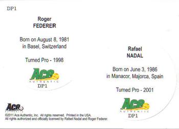 2011 Ace Authentic Match Point 2 - Dual Pogs #DP1 Roger Federer / Rafael Nadal Back