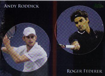 2011 Ace Authentic Match Point 2 - Dual Pogs #DP6 Andy Roddick / Roger Federer Front