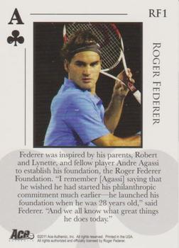 2011 Ace Authentic Match Point 2 - Royal Flush #RF1 Roger Federer Back