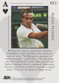 2011 Ace Authentic Match Point 2 - Royal Flush #RF2 Roger Federer Back