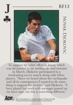 2011 Ace Authentic Match Point 2 - Royal Flush #RF13 Novak Djokovic Back