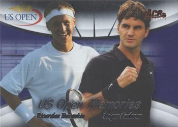 2008 Ace Authentic Grand Slam - U.S. Open Memories Bronze #USOM-15 Roger Federer / Ricardas Berankis Front