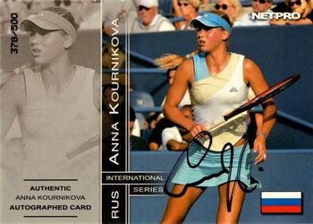 2003 NetPro - Glossy International Series Preview Kournikova Autograph #1A Anna Kournikova Front