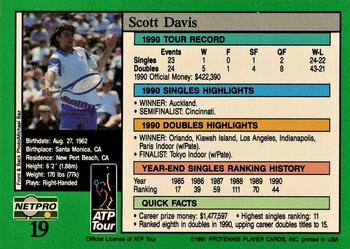 1991 NetPro Tour Stars #19 Scott Davis Back
