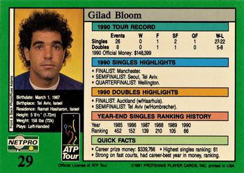 1991 NetPro Tour Stars #29 Gilad Bloom Back