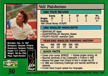 1991 NetPro Tour Stars #30 Veli Paloheimo Back